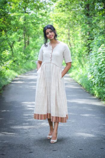 The "Terra Bloom" Midi Dress