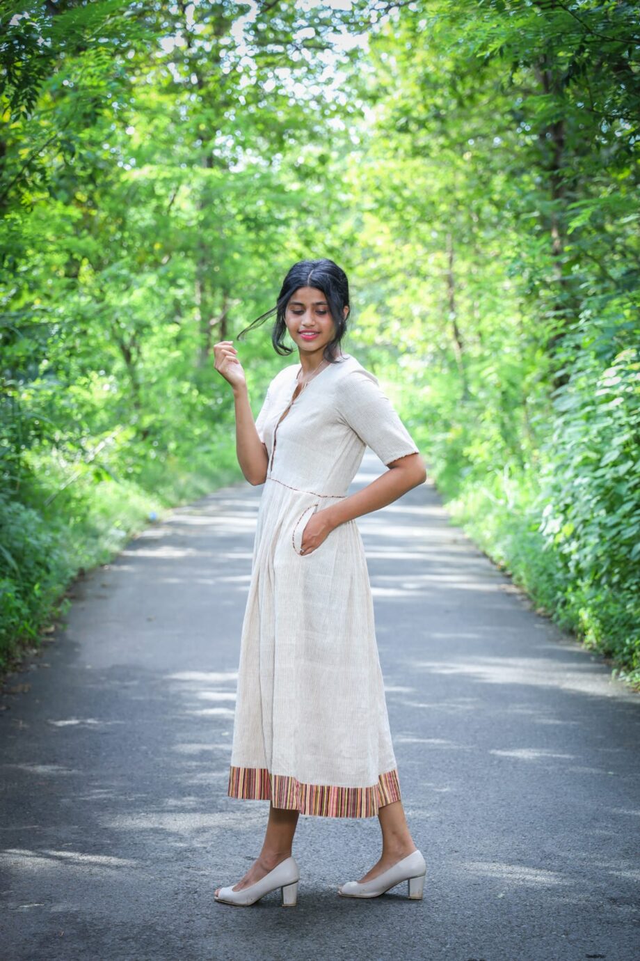 The "Terra Bloom" Midi Dress