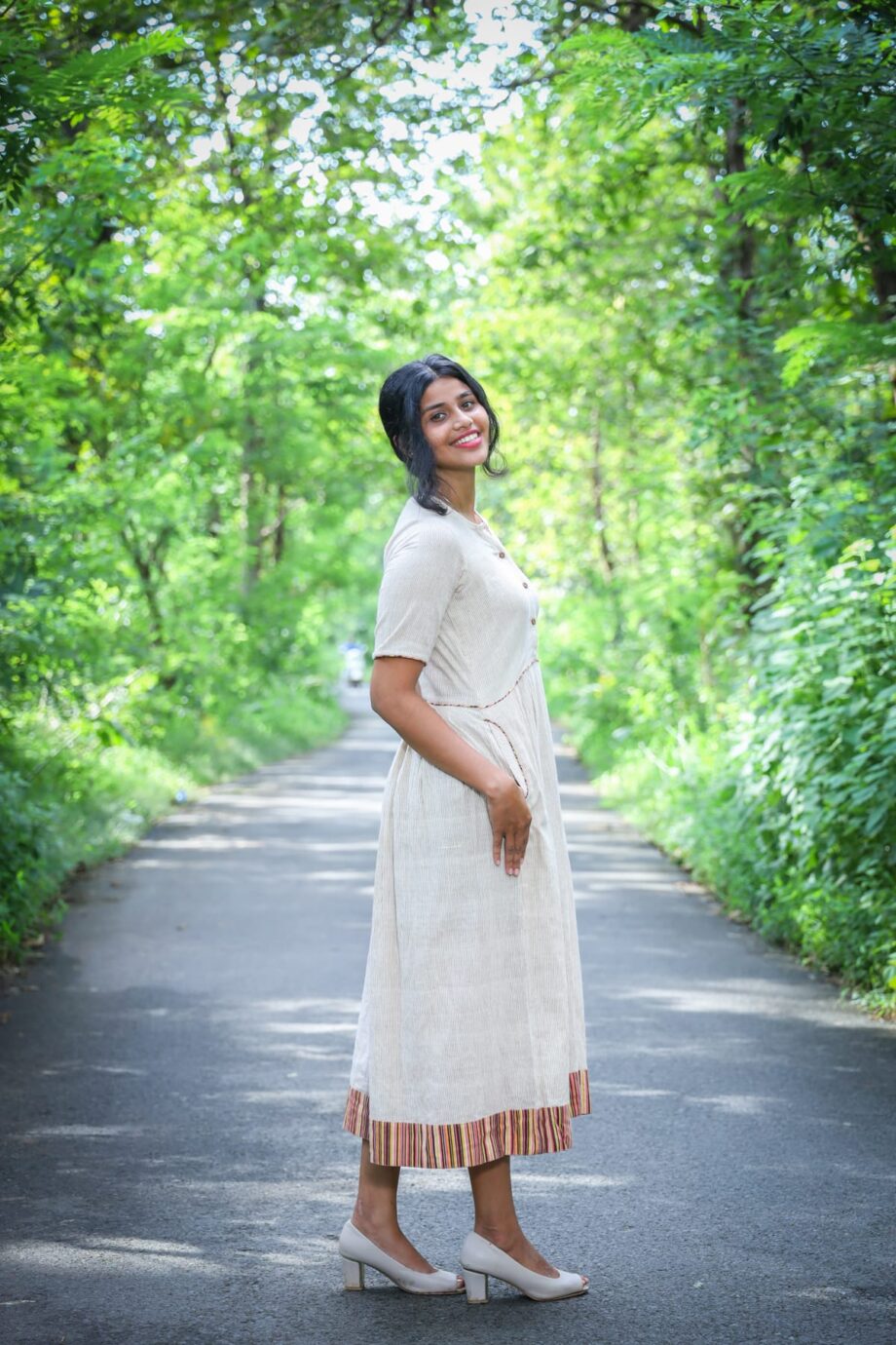 The "Terra Bloom" Midi Dress